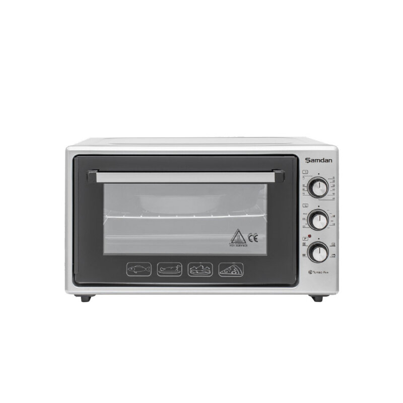 60 Lt. Çift Camlı Turbo İç Aydınlatmalı Zaman ve Isı Ayarlı Mini/Midi Fırın - 2