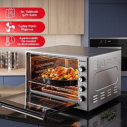 70 Lt. Çift Camlı Fanlı Ve Lambalı Mini/Midi Fırın - 2